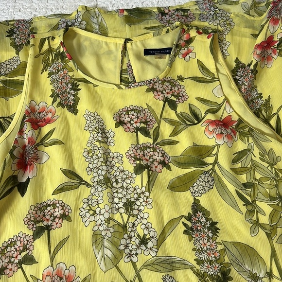 Tommy Hilfiger Women's Floral-Print Shift Dress Yellow/Multi Color Size 14 - Picture 4 of 8